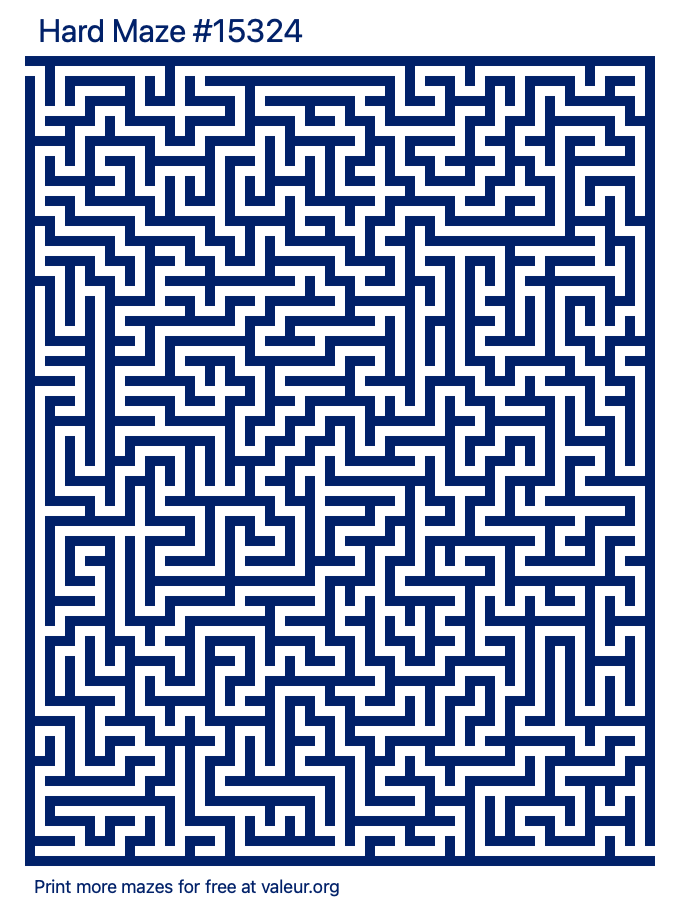 Free Printable Hard Maze number 15324