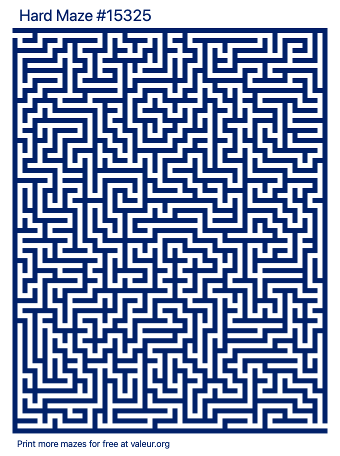 Free Printable Hard Maze number 15325