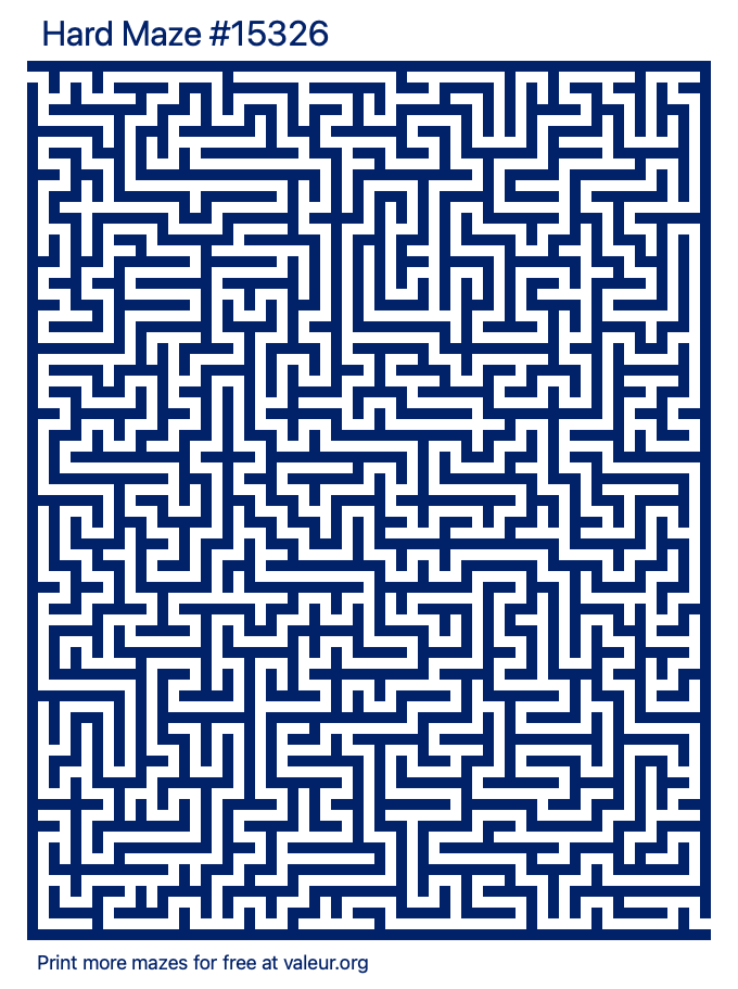 Free Printable Hard Maze number 15326