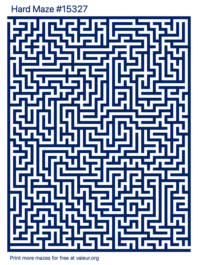 Free Printable Hard Maze number 15327