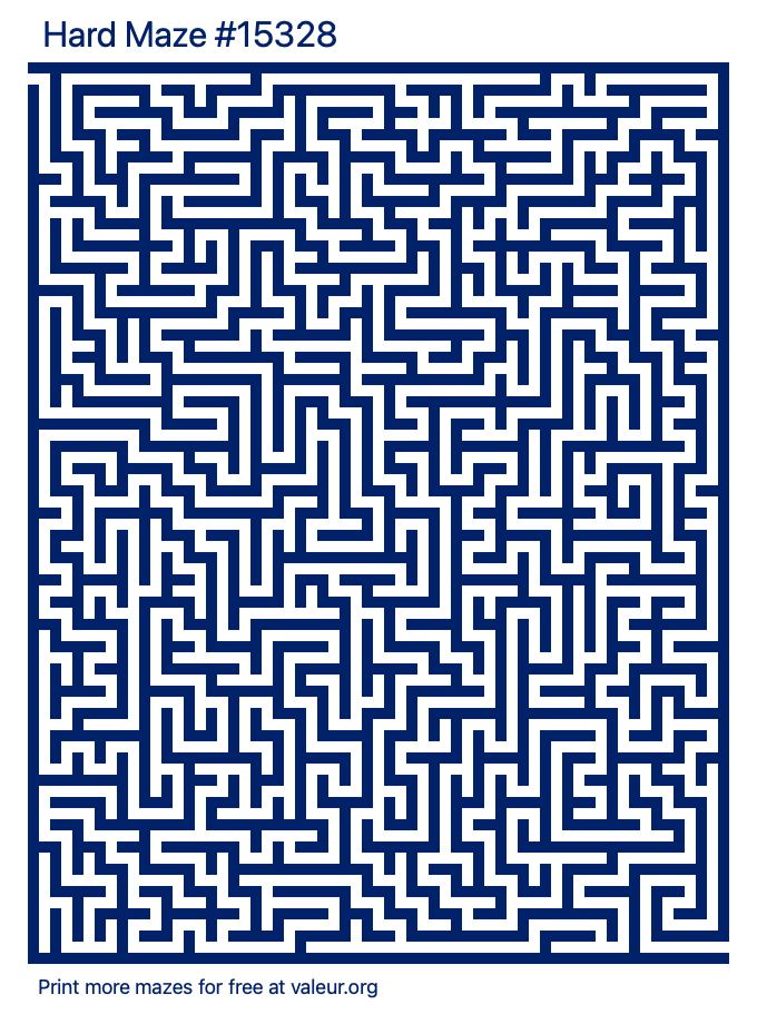 Free Printable Hard Maze number 15328