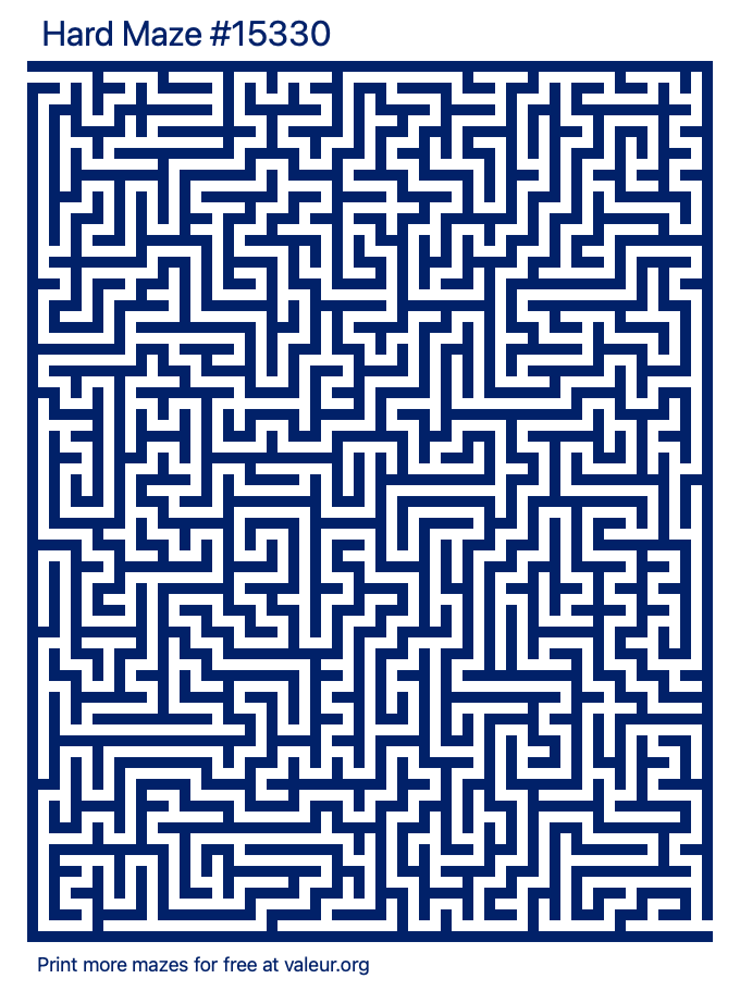 Free Printable Hard Maze number 15330