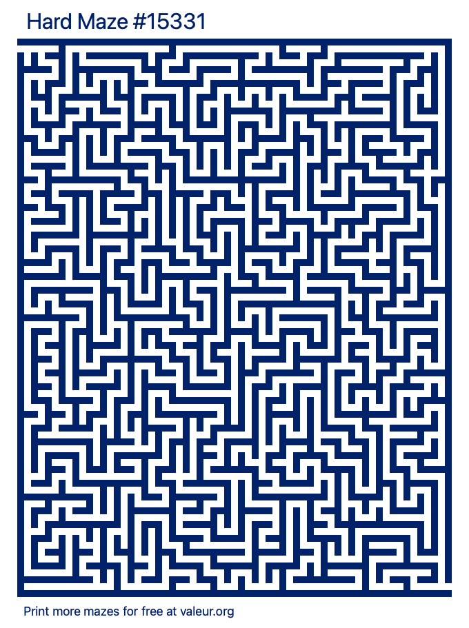 Free Printable Hard Maze number 15331