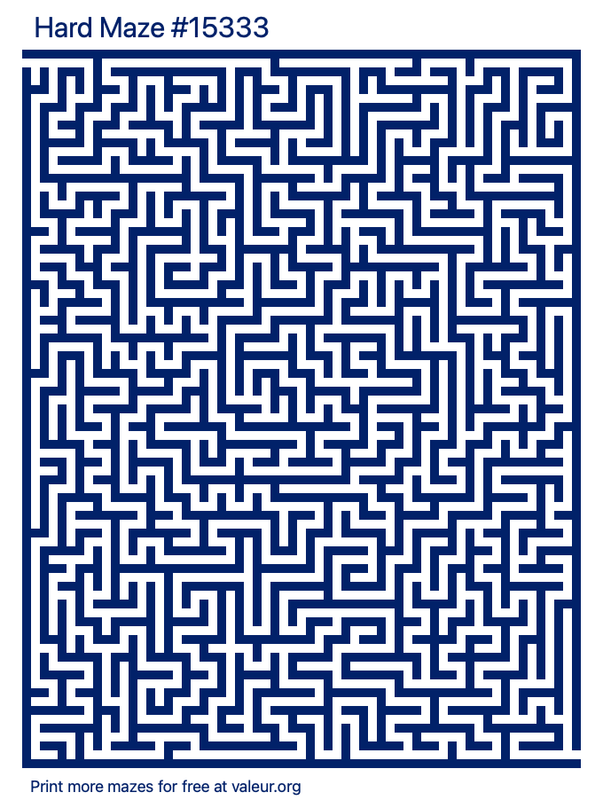 Free Printable Hard Maze number 15333