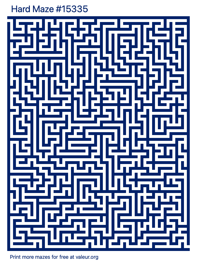 Free Printable Hard Maze number 15335