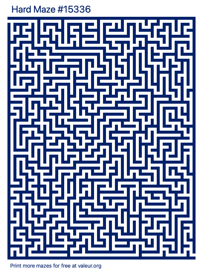 Free Printable Hard Maze number 15336