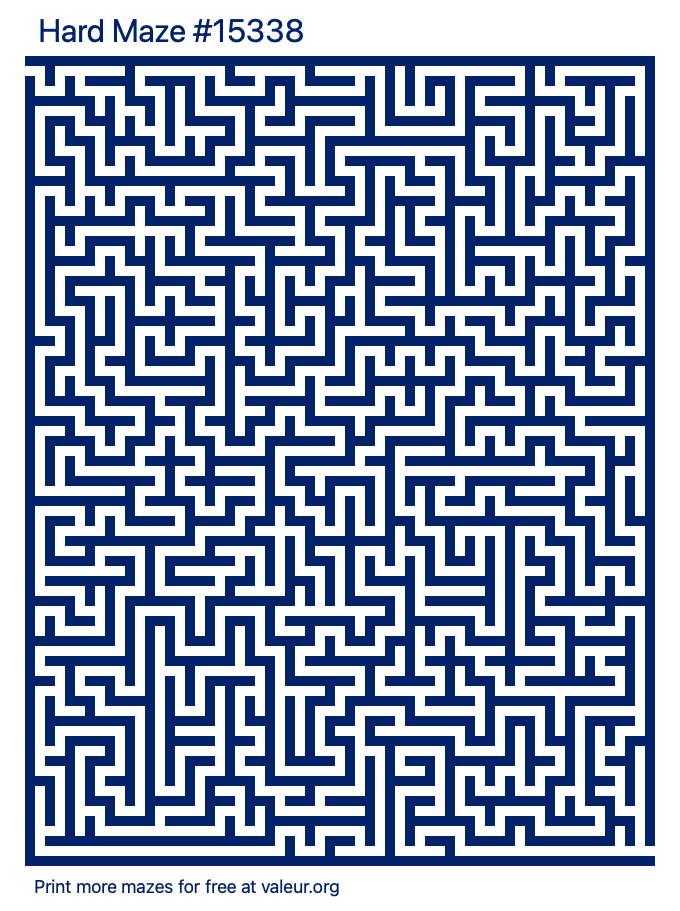 Free Printable Hard Maze number 15338