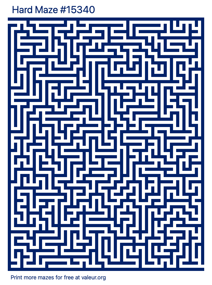 Free Printable Hard Maze number 15340