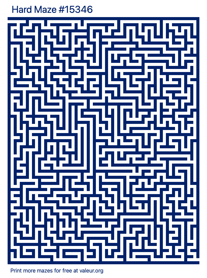 Free Printable Hard Maze number 15346