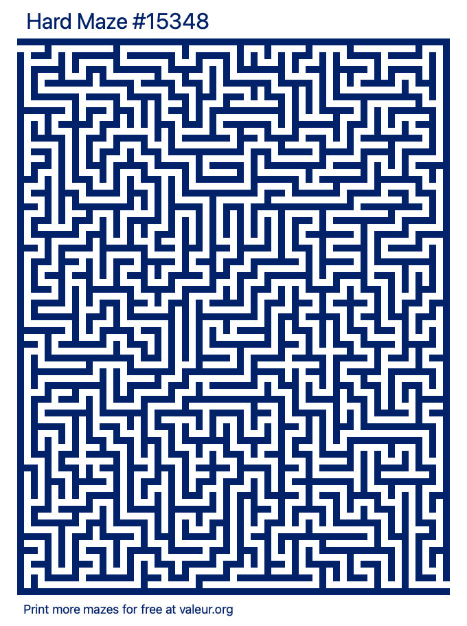 Free Printable Hard Maze number 15348