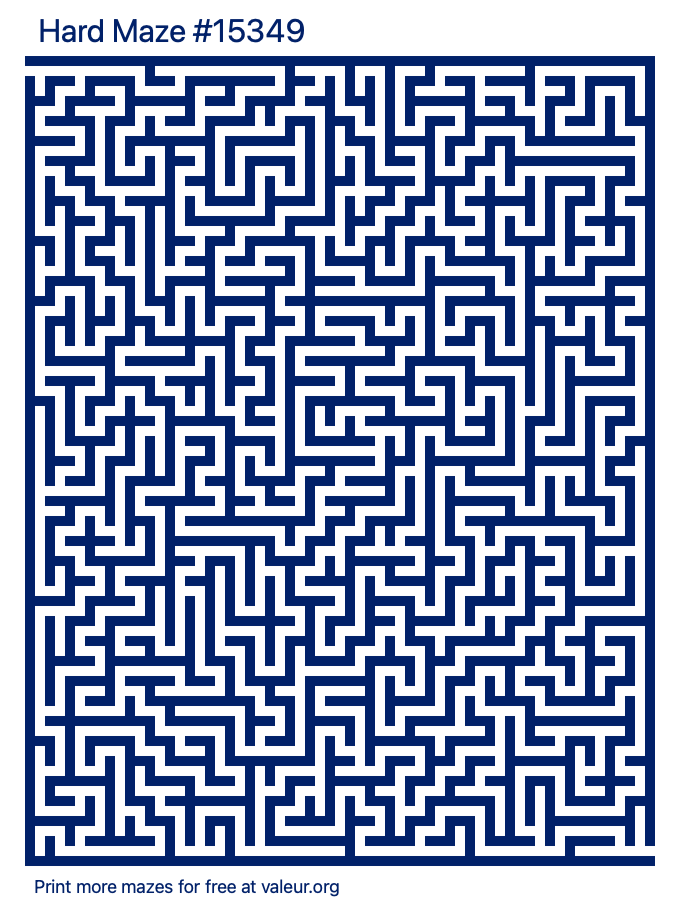 Free Printable Hard Maze number 15349