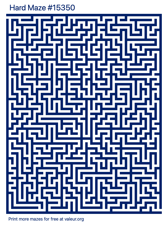 Free Printable Hard Maze number 15350