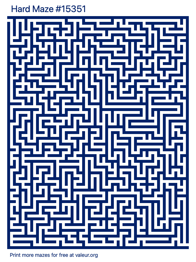 Free Printable Hard Maze number 15351