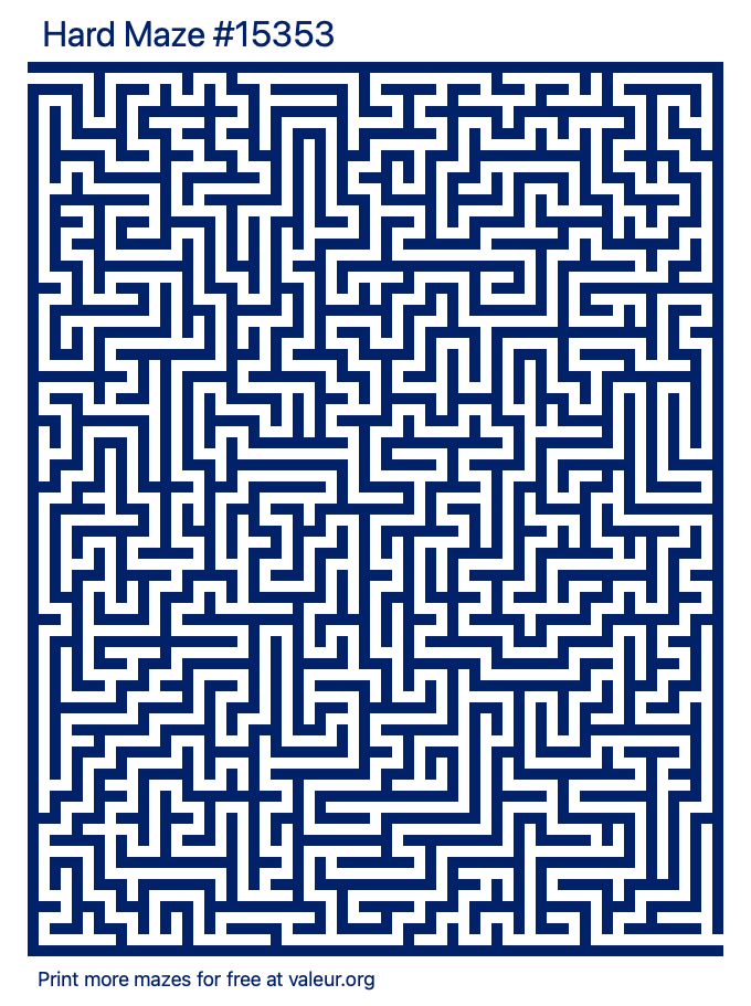 Free Printable Hard Maze number 15353