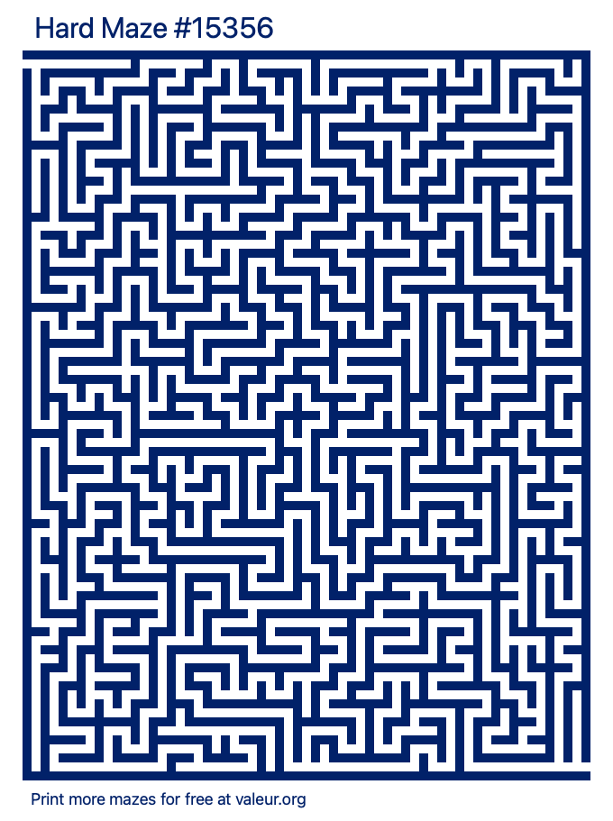 Free Printable Hard Maze number 15356