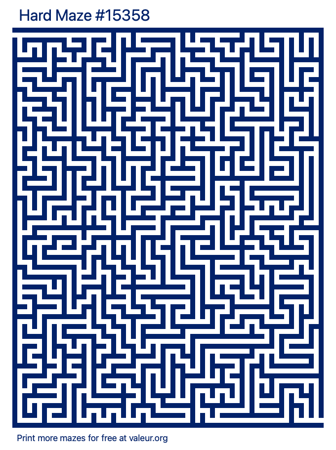 Free Printable Hard Maze number 15358