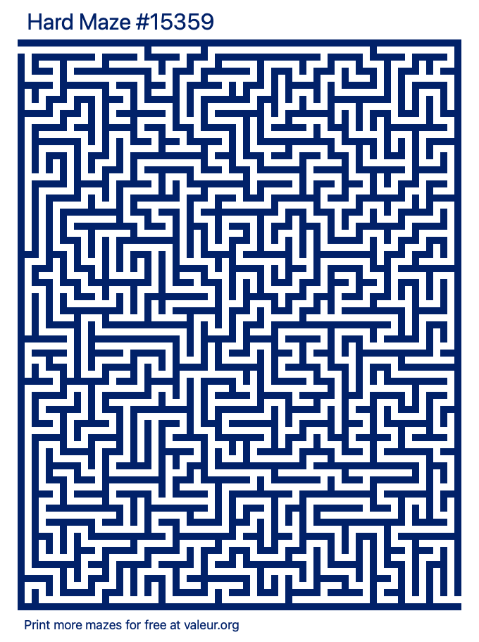 Free Printable Hard Maze number 15359