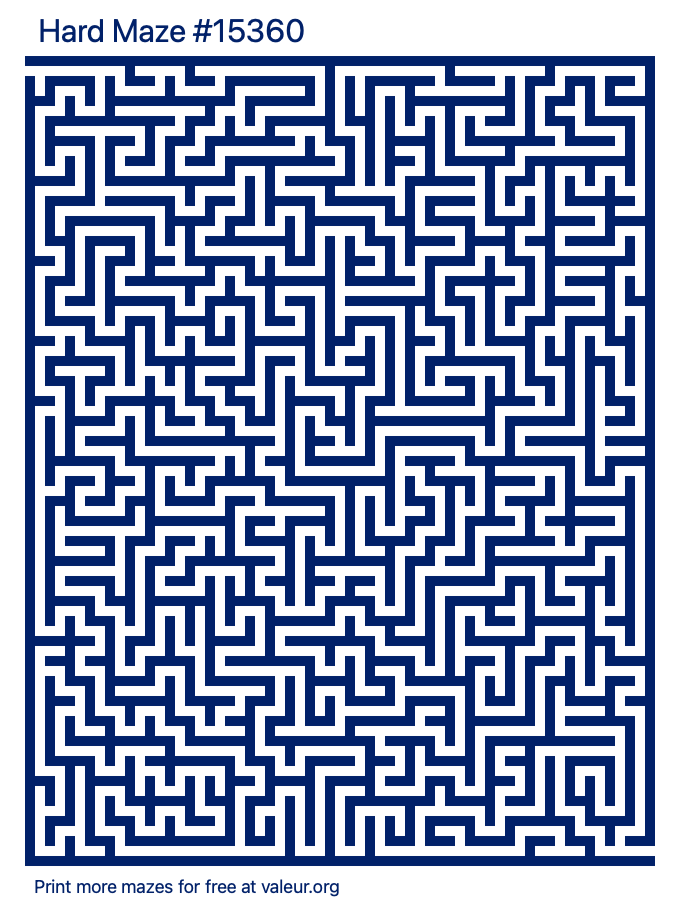 Free Printable Hard Maze number 15360