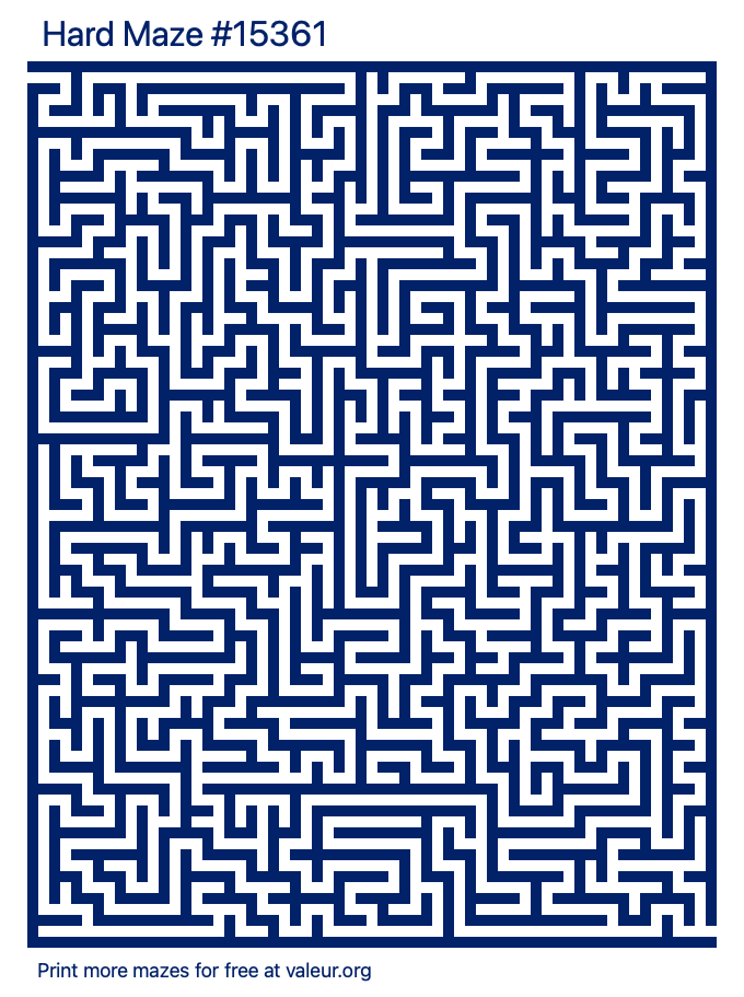 Free Printable Hard Maze number 15361