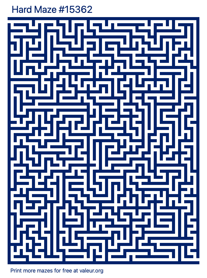 Free Printable Hard Maze number 15362