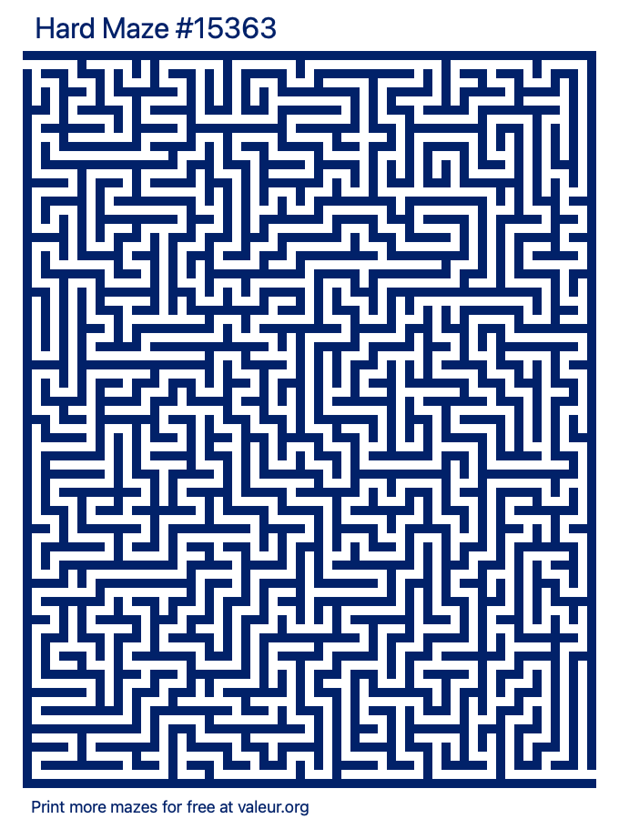 Free Printable Hard Maze number 15363