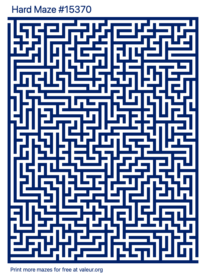 Free Printable Hard Maze number 15370