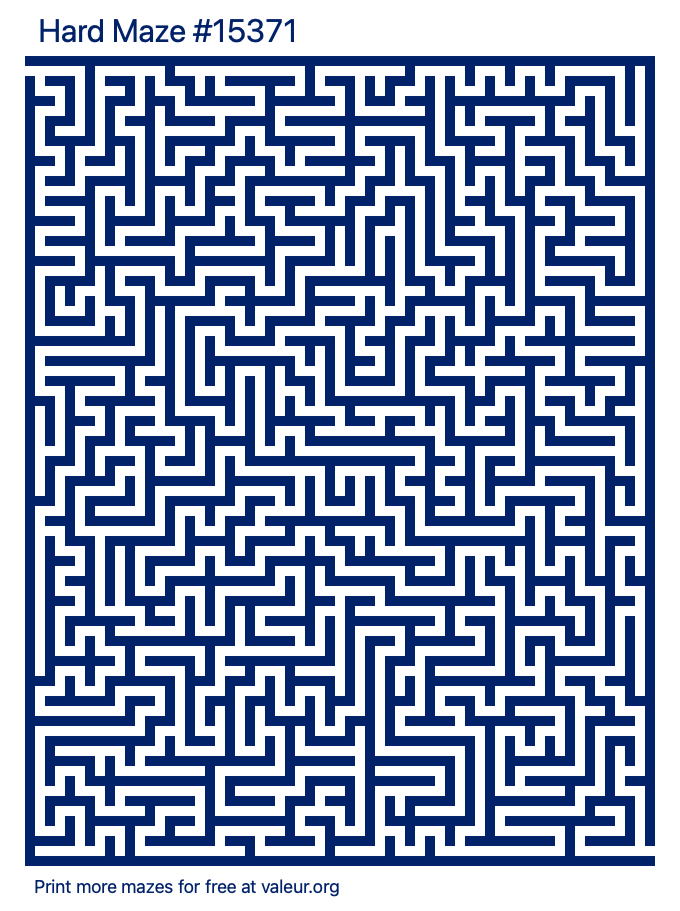 Free Printable Hard Maze number 15371