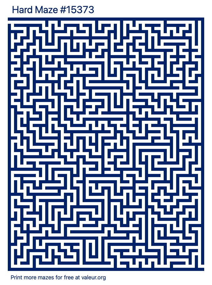 Free Printable Hard Maze number 15373