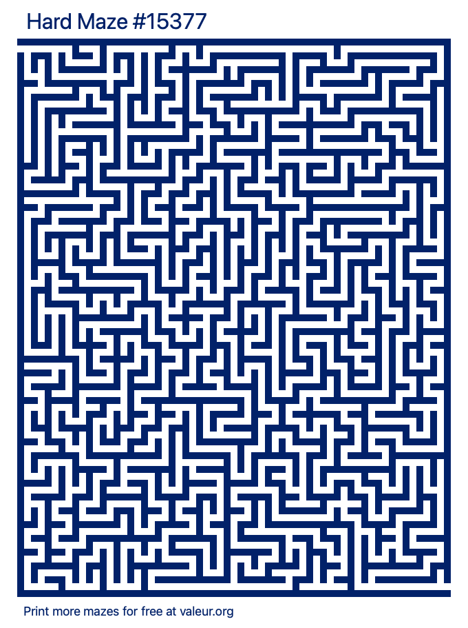 Free Printable Hard Maze number 15377