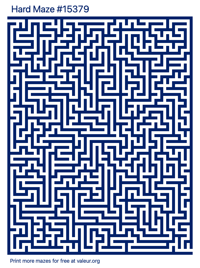 Free Printable Hard Maze number 15379