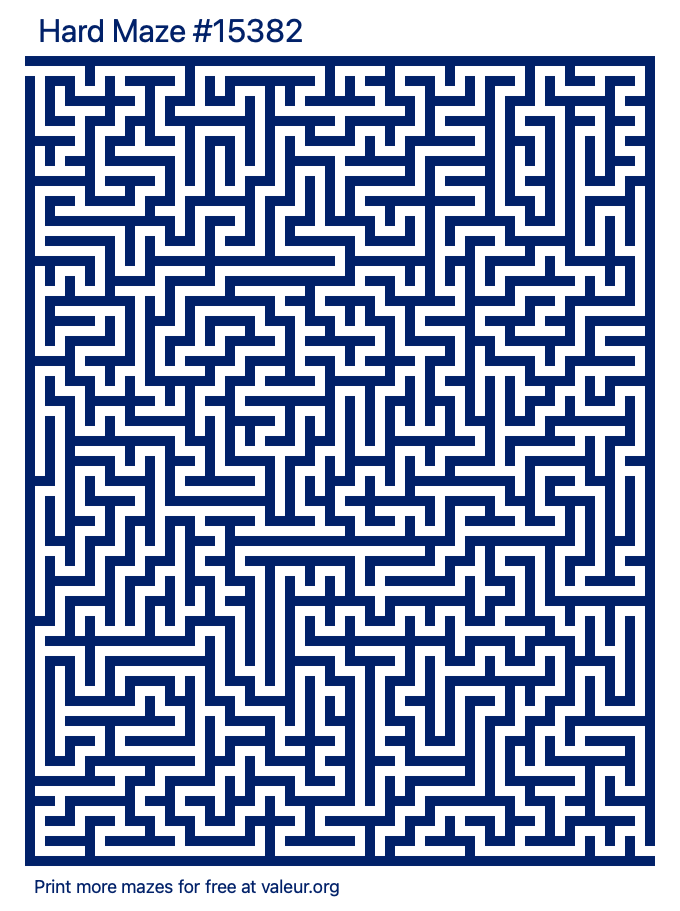 Free Printable Hard Maze number 15382
