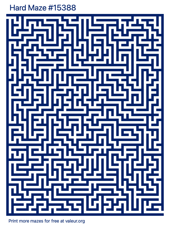Free Printable Hard Maze number 15388