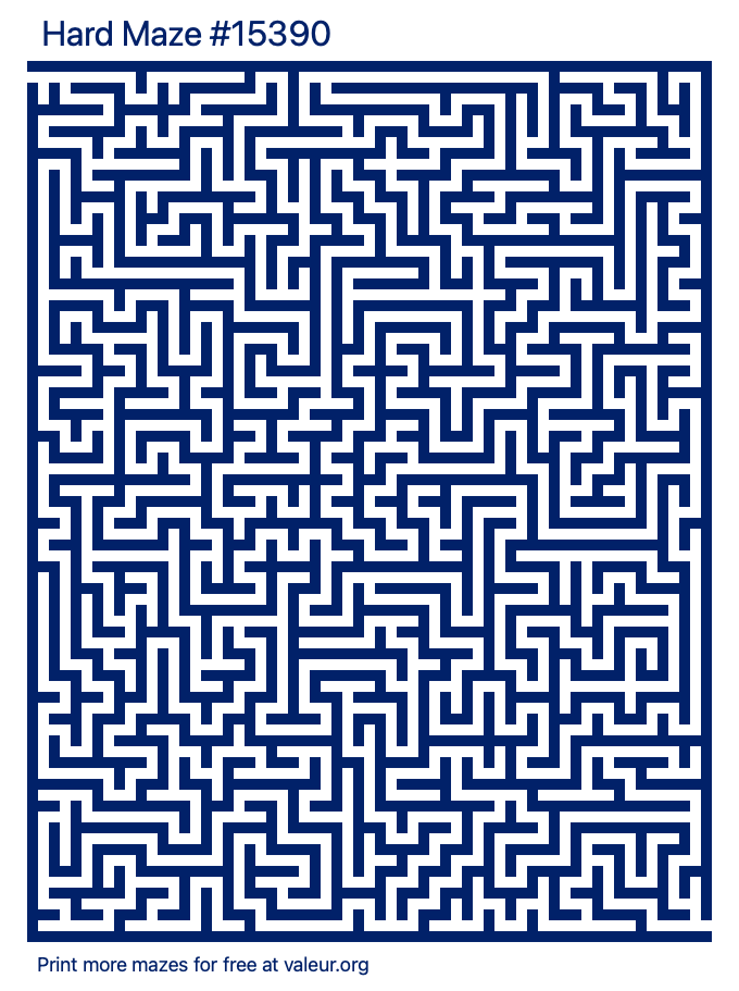 Free Printable Hard Maze number 15390