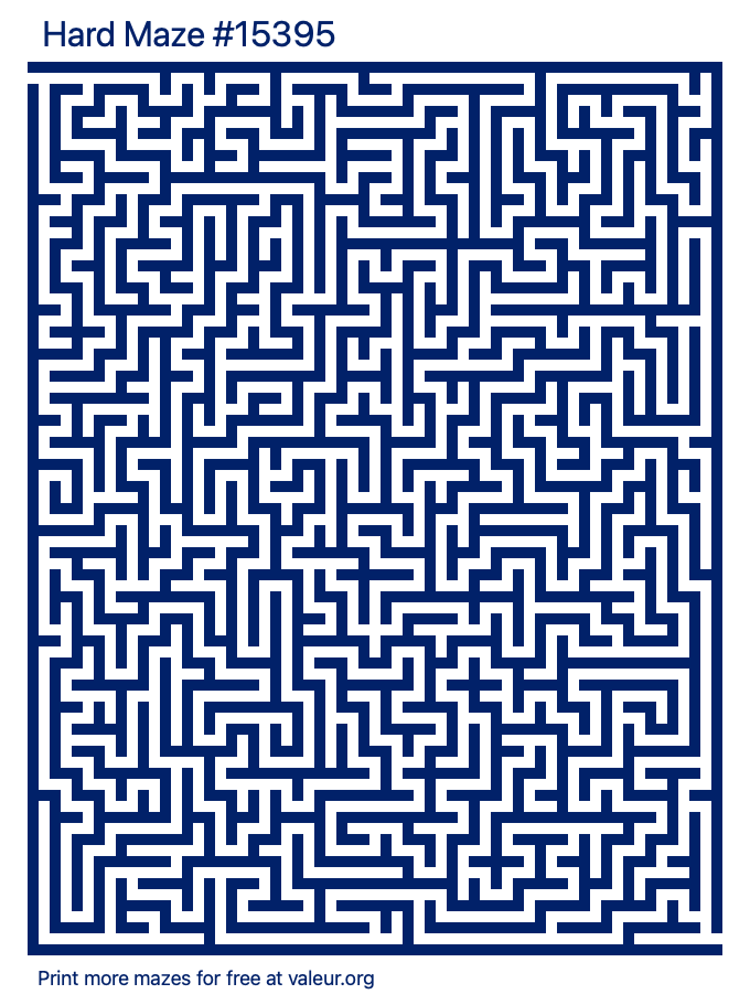 Free Printable Hard Maze number 15395