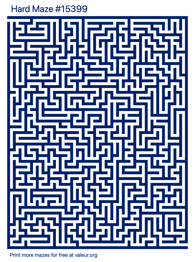 Free Printable Hard Maze number 15399