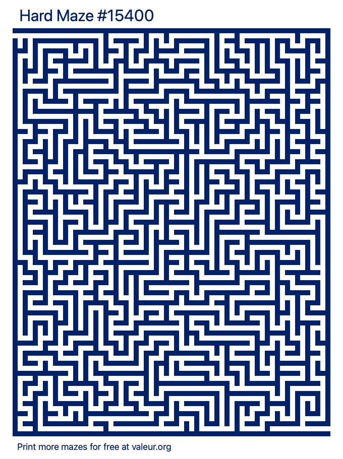 Free Printable Hard Maze number 15400