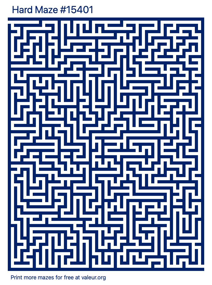 Free Printable Hard Maze number 15401