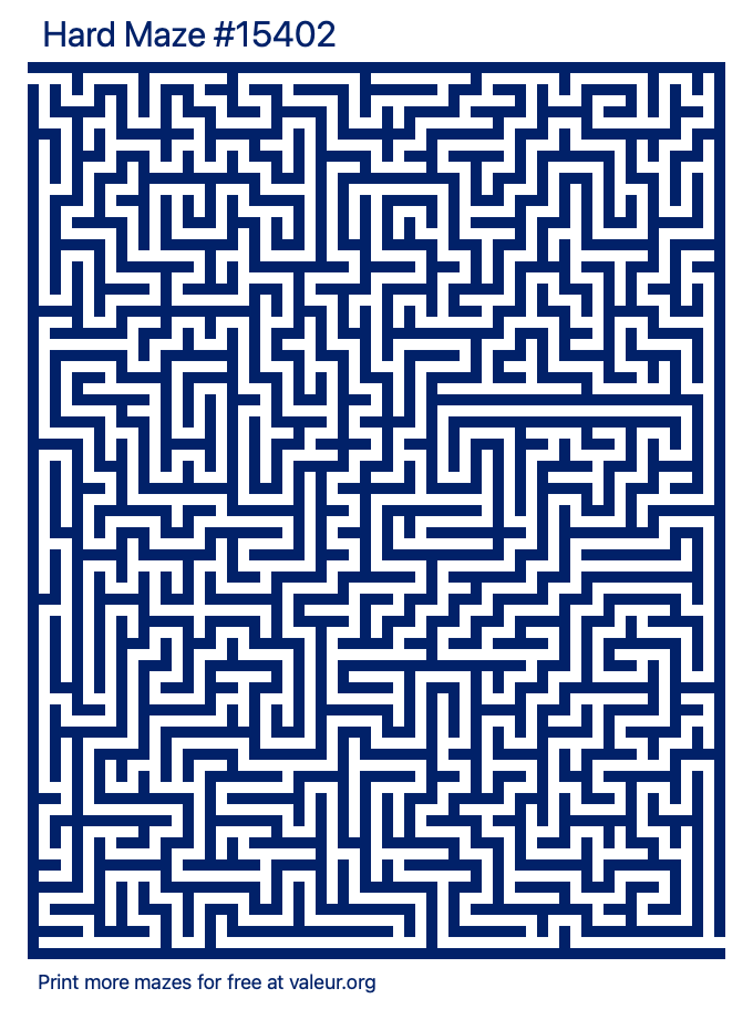 Free Printable Hard Maze number 15402