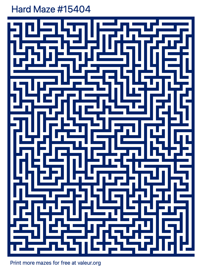 Free Printable Hard Maze number 15404