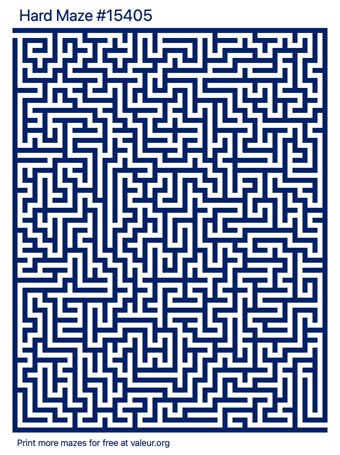 Free Printable Hard Maze number 15405