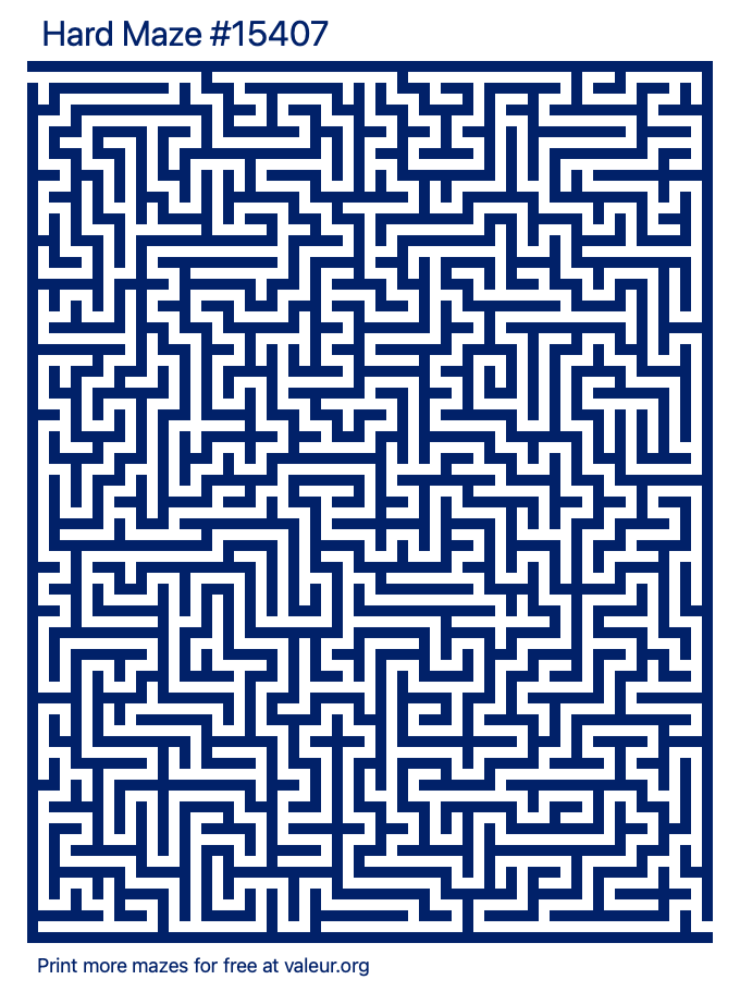 Free Printable Hard Maze number 15407