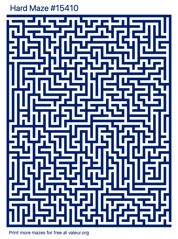 Free Printable Hard Maze number 15410