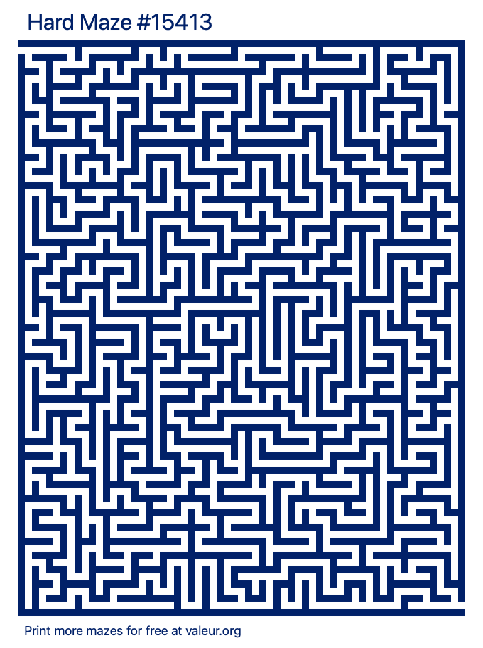 Free Printable Hard Maze number 15413