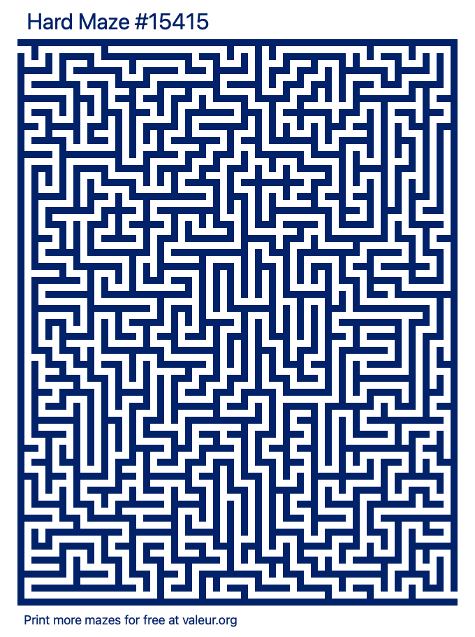 Free Printable Hard Maze number 15415