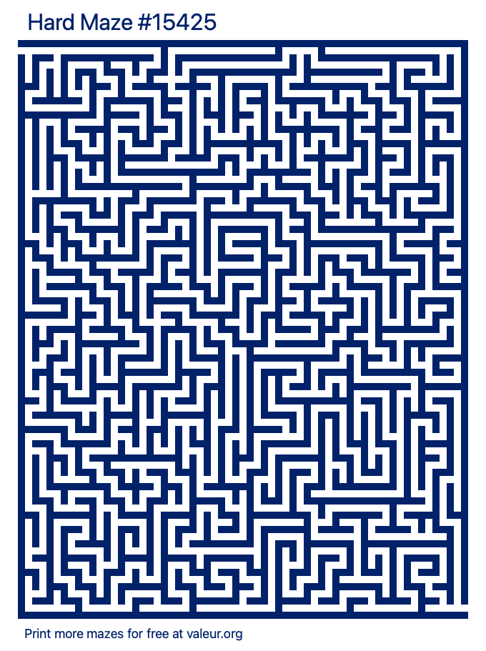 Free Printable Hard Maze number 15425