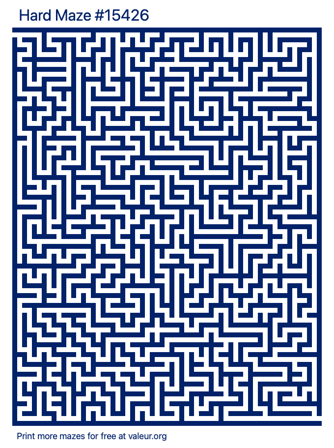 Free Printable Hard Maze number 15426