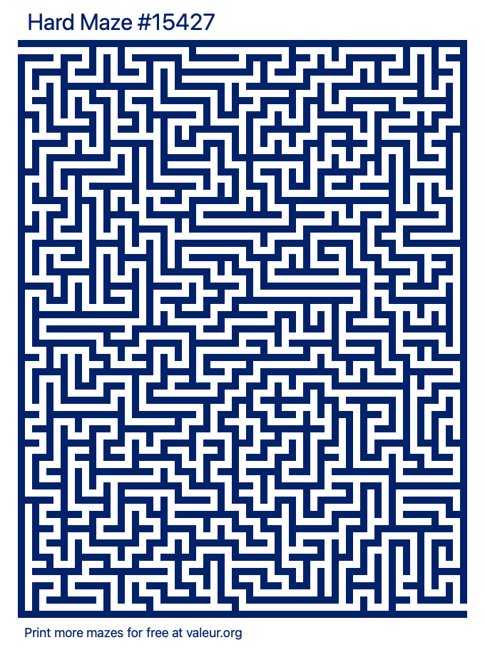 Free Printable Hard Maze number 15427