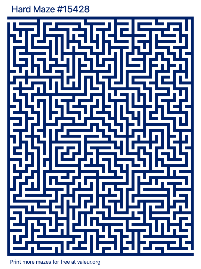 Free Printable Hard Maze number 15428