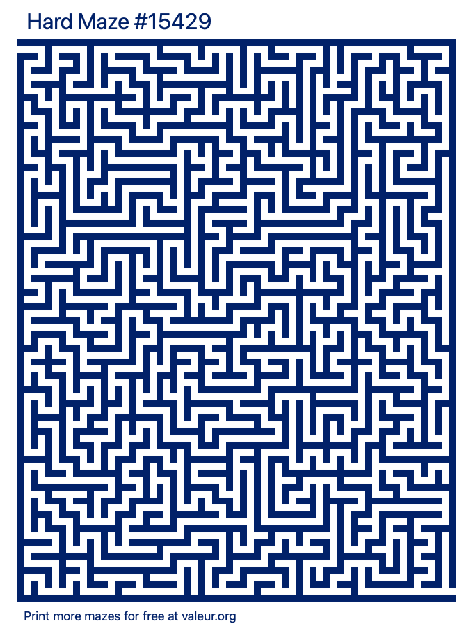 Free Printable Hard Maze number 15429