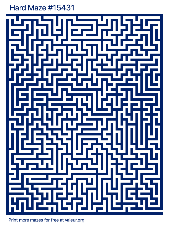 Free Printable Hard Maze with the Answer #15431